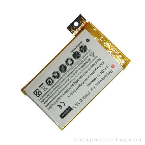 Li-polymer battery packs for iPhone 3GS, APN 616-0431/616-0432/616-0433/616-0434/616-0435, 1,400mAh
